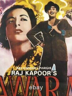 1951 Bollywood Poster AWARA Raj Kapoor Nargis 30in x 40in (1)