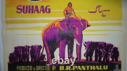 1958 Bollywood Poster SUHAAG Gemini Ganesan, Rajakumari 30in x 4