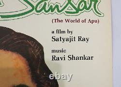 1959 Original Bollywood 1-sh Movie Poster APUR SANSAR Satyajit Ray