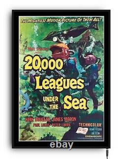 20,000 LEAGUES UNDER THE SEA Light up movie poster lightbox led sign cinema room