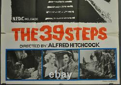 39 Steps R1960 Authentic 30x40 Movie Poster Alfred Hitchcock Robert Donat