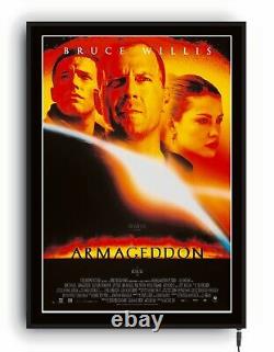 ARMAGEDDON Light up movie poster framed lightbox led sign home cinema mancave