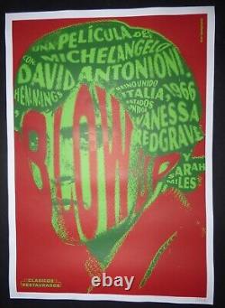 BLOW UP / Cuban Screenprint Tribute Poster for 60s U. S. Antonioni Movie CUBA ART