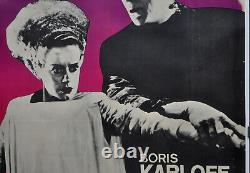 BRIDE Of FRANKENSTEIN R1964 ORIGINAL 47X64 LINENBACKED FRENCH MOVIE POSTER