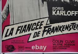 BRIDE Of FRANKENSTEIN R1964 ORIGINAL 47X64 LINENBACKED FRENCH MOVIE POSTER