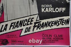 BRIDE Of FRANKENSTEIN R1964 ORIGINAL 47X64 LINENBACKED FRENCH MOVIE POSTER