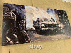 Burned Plymouth Fury! Canvas Print 12x24 Painting by Sv Bell FREE SHIPPING