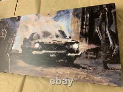 Burned Plymouth Fury! Canvas Print 12x24 Painting by Sv Bell FREE SHIPPING