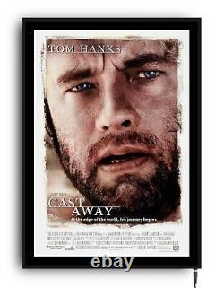 CASTAWAY Light up movie poster led sign home cinema film theatre room TOM HANKS