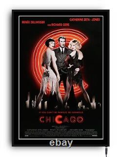 CHICAGO movie poster light up framed lightbox led sign home cinema man cave