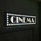 CINEMA Illuminated lightbox led sign home cinema movie room theatre custom retro