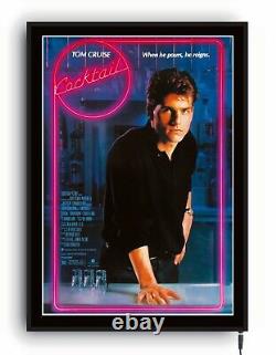 COCKTAIL Light up movie poster led sign home cinema film theatre room TOM CRUISE