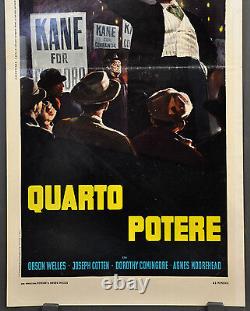 Citizen Kane R1966 Orig 14x28 Italian Movie Poster Orson Welles Joseph Cotten