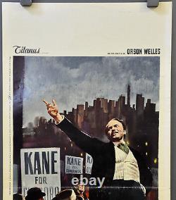 Citizen Kane R1966 Orig 14x28 Italian Movie Poster Orson Welles Joseph Cotten