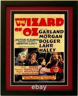 Classic Wizard of Oz Movie Poster Framed 24x17