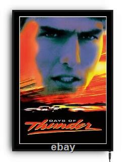 DAYS OF THUNDER movie poster light up framed lightbox led sign home cinema