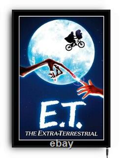 ET Light up movie poster framed lightbox led sign home cinema film man cave e. T