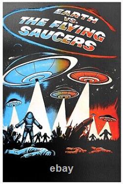 Earth vs. The Flying Saucers (1956) Poster 24x36 Sci-Fi Classic Art