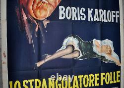 Haunted Strangler 1958 ORIGINAL 55X78 ITALIAN MOVIE POSTER BORIS KARLOFF