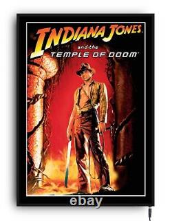 INDIANA JONES THE TEMPLE OF DOOM movie poster lightbox led sign home cinema