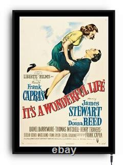 ITS A WONDERFUL LIFE Light up movie poster lightbox led sign home cinema film