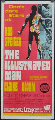 Illustrated Man 1969 Orig 13x30 Australian Movie Poster Rod Steiger Ray Bradbury