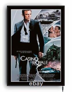 JAMES BOND MOONRAKER Light up movie poster lightbox led sign home cinema room