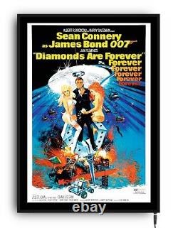 JAMES BOND MOONRAKER Light up movie poster lightbox led sign home cinema room