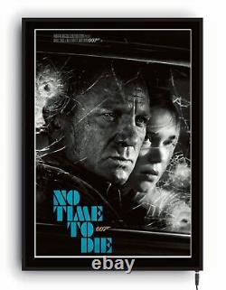 JAMES BOND NO TIME TO DIE movie poster lightbox led sign home cinema MAN CAVE