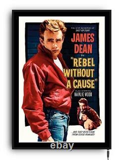 James Dean REBEL WITHOUT A CAUSE Light up movie poster led sign cinema room