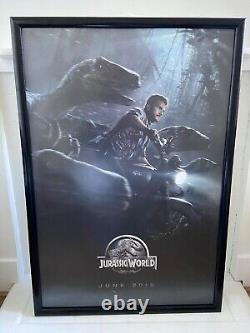 Jurassic World UK Original Movie Poster Portrait Frame included