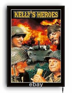 KELLY'S HEROES Light up movie poster led sign home cinema theatre film room WAR