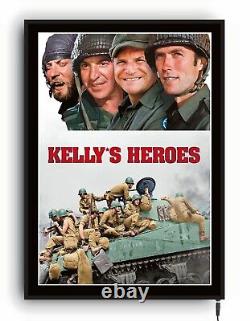 KELLY'S HEROES Light up movie poster led sign home cinema theatre film room WAR