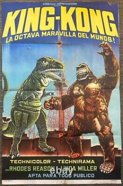 King Kong Escapes 1967 Original 27x42 Argentina Movie Poster Japanese Monster