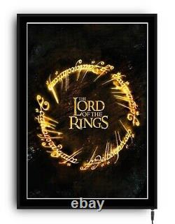 LORD OF THE RINGS movie poster lightbox led sign home cinema MAN CAVE FILM