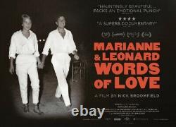 Marianne and Leonard Nick Broomfield signed movie poster