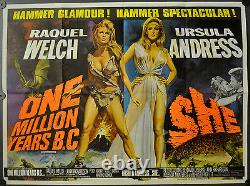 One Million Years B. C She 1968 Original 30x40 Uk Quad Movie Poster Andress