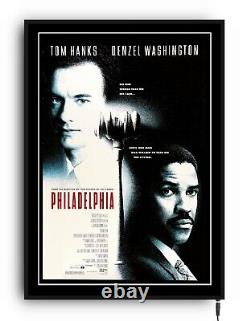 PHILADELPHIA Light up movie poster framed lightbox led sign cinema film mancave