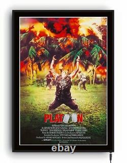 PLATOON Light up movie poster framed lightbox led sign home cinema film man cave