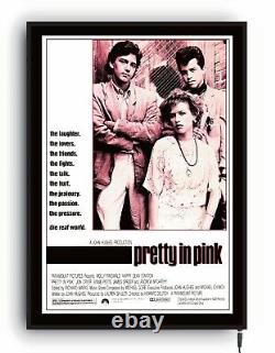 PRETTY IN PINK movie poster framed lightbox led sign film home cinema mancave