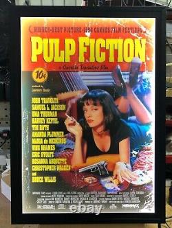 PULP FICTION Light up movie poster framed lightbox led sign home cinema mancave