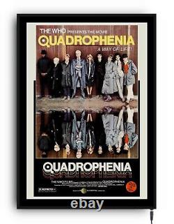 QUADROPHENIA Light up movie poster framed film lightbox led cinema sign mancave