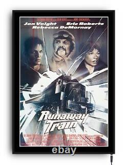 RUNAWAY TRAIN Light up movie poster lightbox led sign home cinema theatre room