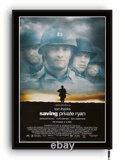 SAVING PRIVATE RYAN movie poster led lightbox framed cinema room mancave den