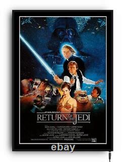 STAR WARS RETURN OF THE JEDI movie poster lightbox led sign home cinema