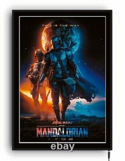 STAR WARS THE MANDALORIAN Light up movie poster lightbox led sign home cinema