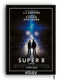 SUPER 8 movie poster lightbox led sign home cinema man cave LIGHT UP SIGN