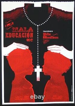 Sale / BAD EDUCATION Cuban Screen-print Poster for Spanish LGBTQ Almodovar Movie