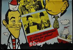 Saps At Sea R-1960's Orig Danish Movie Poster 25x34 Stan Laurel Oliver Hardy