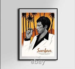 Scarface palm trees art canvas poster home decor